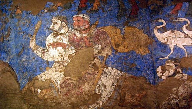 Фрески на стенах – это все, что осталось от славного Афросиаба. Ныне они хранятся в музее.