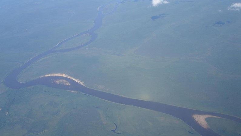 Якутия. Река Лена. Вид с самолёта