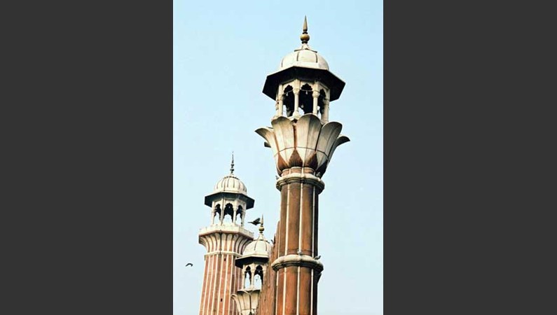 Дели. Минареты мечети Джами Масджид