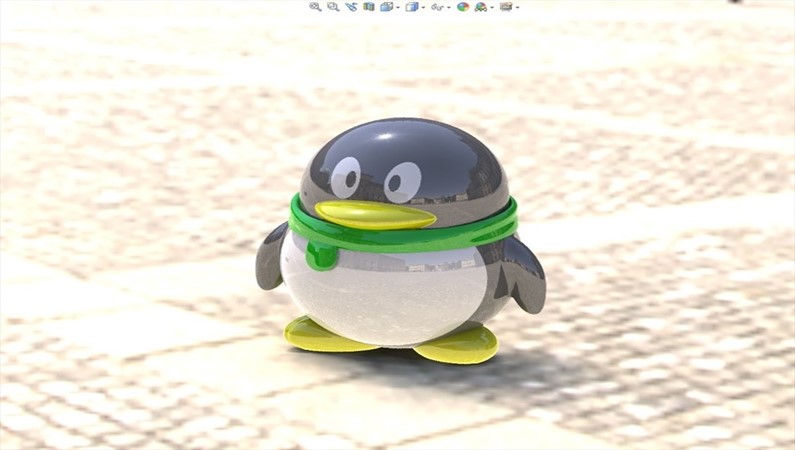 3D модель пингвина SolidWorks