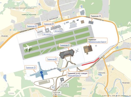 Карта-схема поможет разобраться в терминалах «Шереметьево»
