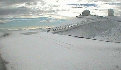 На Гавайях выпало рекордное количество снега