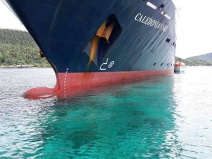 Круизный лайнер серьезно повредил коралловый риф в Индонезии