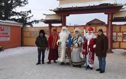 Греческий Дед Мороз навестил «коллег» в Бурятии