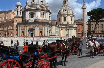 В Риме ограничили движение конных экипажей