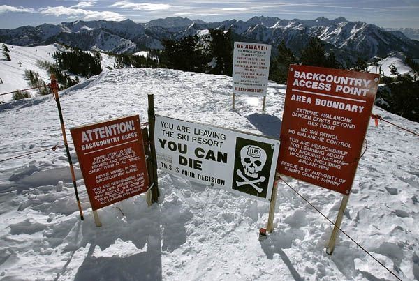 Опасность лавин на горнолыжных курортах