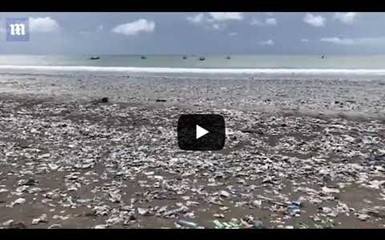 Шокирующие кадры - пляж Кута, на южном побережье Бали