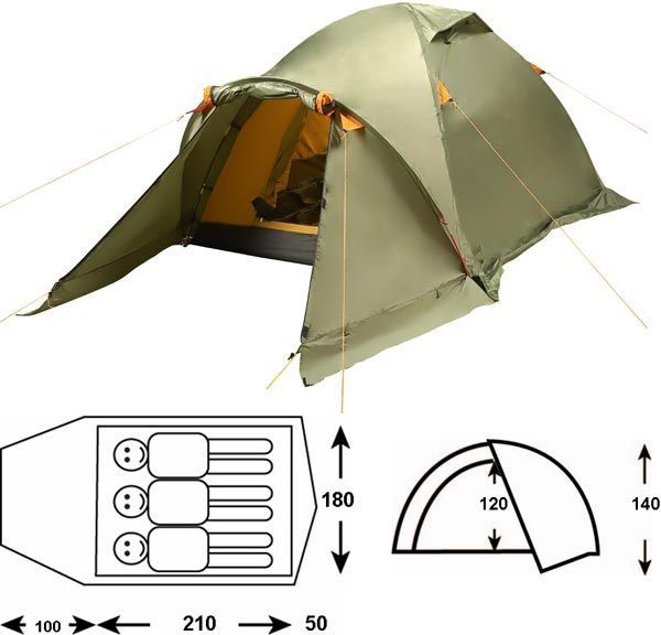 Outdoor tent 3p 
