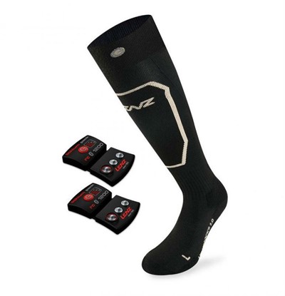 Lenz: носки Heat Sock 1.0 Slim + аккумуляторы + зарядка черный 35/38 - Увеличить