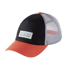 Patagonia Pastel P-6 Label Layback Trucker Hat женская черный ONESIZE