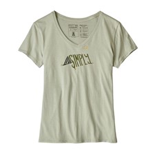 Patagonia Live Simply Sleeping Out Organic V-Neck T-Shirt женская