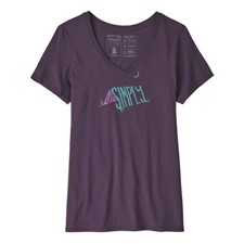 Patagonia Live Simply Sleeping Out Organic V-Neck T-Shirt женская