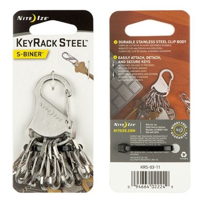 для ключей Nite Ize Key Rack с карабинами серый - Увеличить
