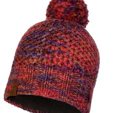 Buff Knitted&Polar Hat Margo темно-красный ONESIZE