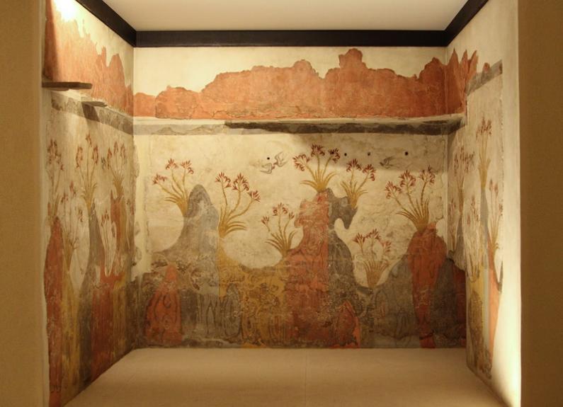 Настенная фреска Весна с острова Санторини