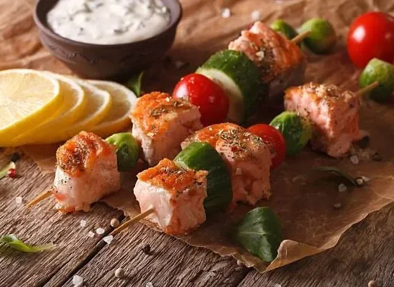 Первомайский пикник. Шашлык из сёмги