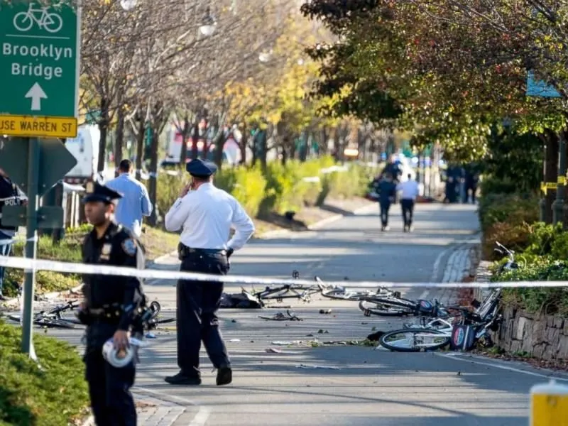 Террористическая атака в Нью-Йорке. Видео