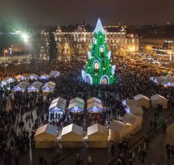 Новый Год 2018 в Вильнюсе. Рождественские ярмарки. Видео