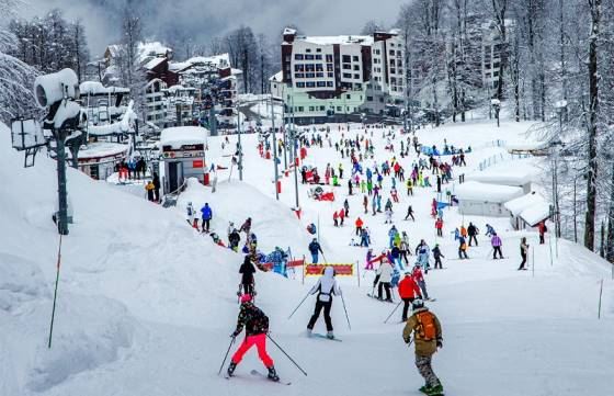 Закрываем горнолыжный сезон в России. Красная Поляна. Видео