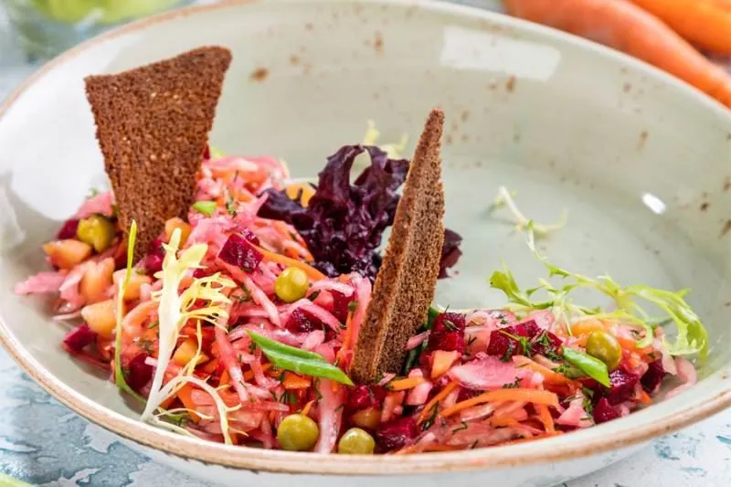 Весеннее, Овощное – Винегрет с квашеной капустой