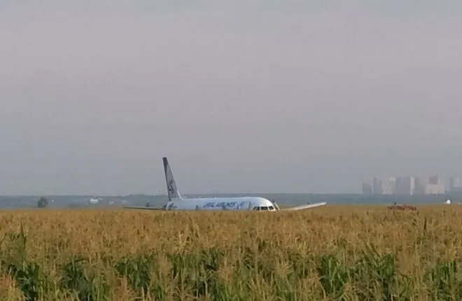 Самолет А-321 совершил аварийную посадку в Подмосковье