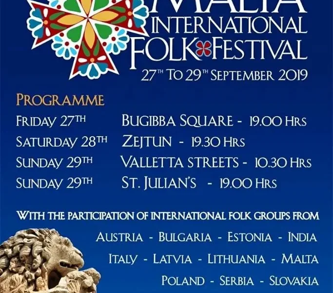 Международный фестиваль фольклорной музыки возвращается на Мальту 27-30 сентября 2019 года