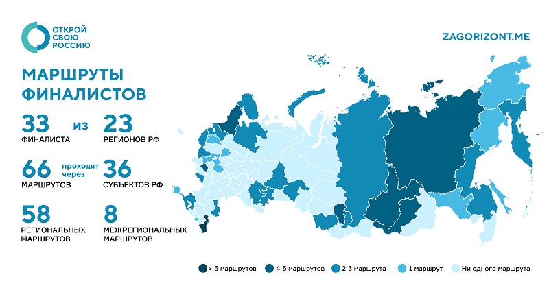 66 туристических маршрутов от 33 продюсеров впечатлений вышлив финалпроекта АСИ «Открой своюРоссиию»