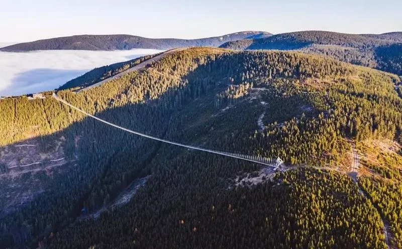 Где можно пройти по самому длинному подвесному мосту в мире?