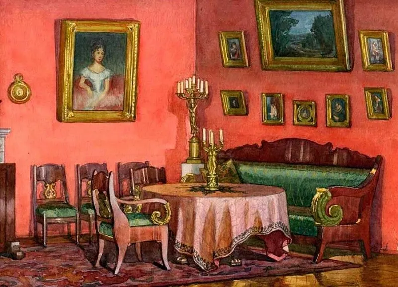 Выставка «Наталья Леонова. Русская усадьба. Интерьеры в акварели»