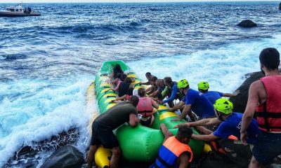 В Крыму туристов на «банане» унесло в море