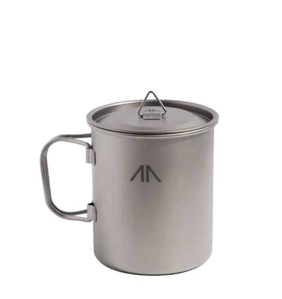 GORAA Single-Wall Titanium Mug With Folding Handle And Lid серый 450МЛ