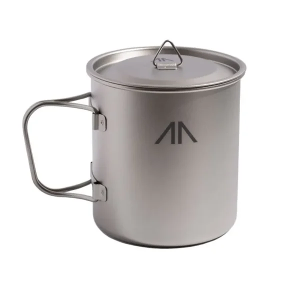 GORAA Single-Wall Titanium Mug With Folding Handle And Lid серый 600МЛ