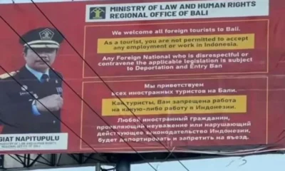 Власти Индонезии оставили послание российским туристам на билбордах