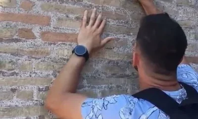 Туристу грозит тюремное заключение за надпись на стене Колизея