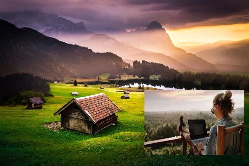 Горы и спокойствие — идеальная рабочая среда