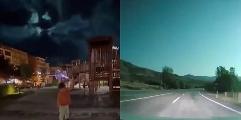 Метеорит пролетел над Турцией и окрасил небо в зеленый цвет