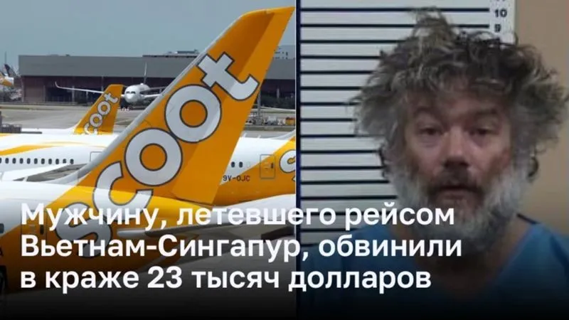 Мужчину, летевшего рейсом Вьетнам-Сингапур, обвинили в краже 23 тысяч долларов