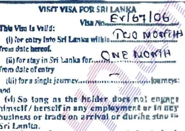 На Шри-Ланке введут визы