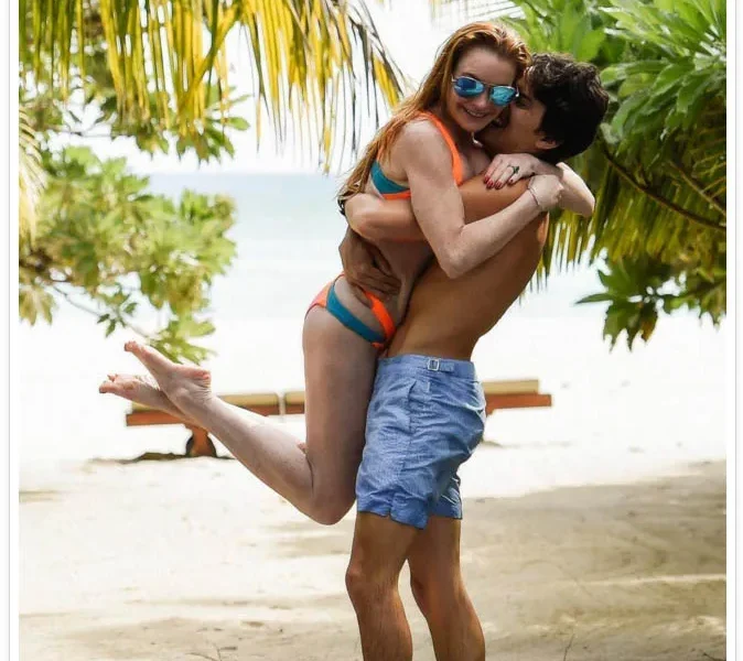 Линдси Лохан отрывается с женихом на Маврикии