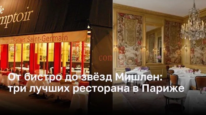 Топ-3 ресторанов в Париже: от бистро до звезд Мишлен
