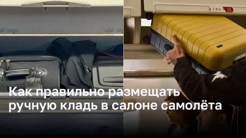 Как правильно расположить ручную кладь в салоне самолета