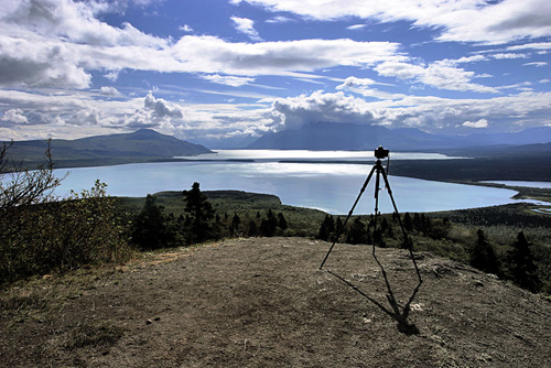 Вид на озеро Naknek Lake с горы Dumpling Mountain.
Национальный парк Катмаи, Аляска.