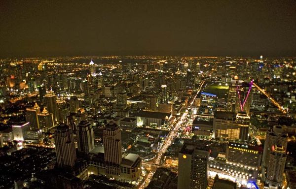 THAILAND Bangkok. Night view from Baiyoke Tower