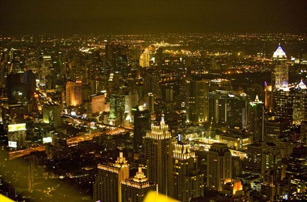 THAILAND Bangkok. Night view from Baiyoke Tower