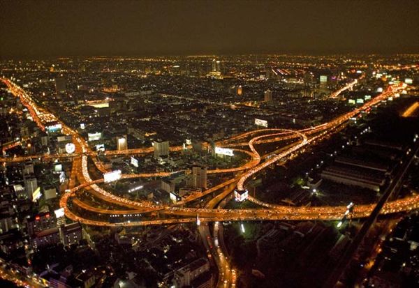 THAILAND Bangkok. Night view from Baiyoke Tower