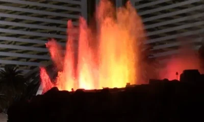 Volcano Eruption. The Mirage Hotel