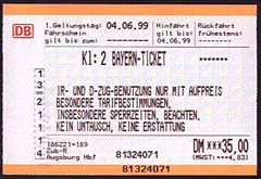 Так выглядит Баварский региональный билет