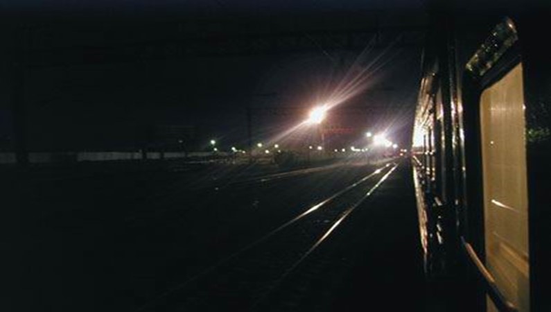 Романтика ночных дорог (поезд  26 Минск - Москва на станции Борисов)