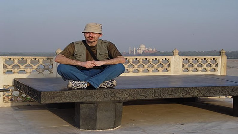 «Я в Агра-форте с видом на Тадж-Махал (оч.редкая фотография)» - фото к рассказу «Индия - путешествие провинциалов - Агра»