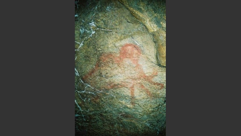 Южный Урал. Заповедник Шульган-Таш. В Каповой пещере. Этому рисунку - 14 тысяч лет.  
